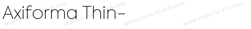 Axiforma Thin字体转换